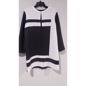 Chico's travelers colorblock Striped Pattern Jacket Size 8